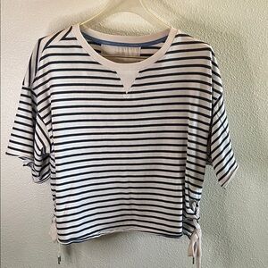 Striped Navy and White Women's Top - Calvin Klein